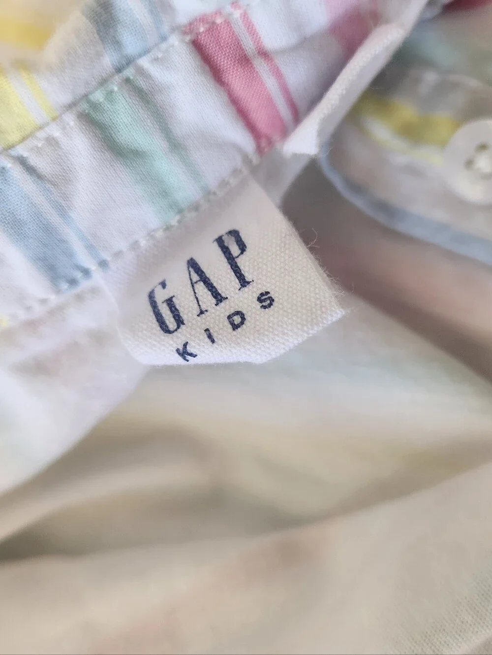 Gap Kids Pastal Striped Button Down Dress Size 14/16